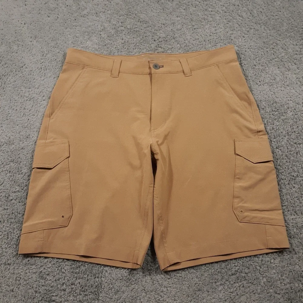 Eddie Bauer Shorts Mens Size 35 x 10 Hiking Outdoor Camping Travel Brown Cargo